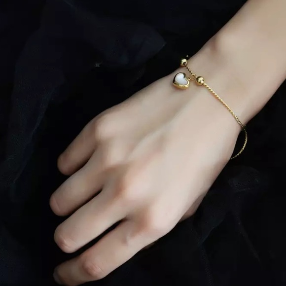 NEW 925 STERLING SILVER HEART LOVE BRACELET, NICE BRACELET, CUTE BRACELET - Picture 4 of 5